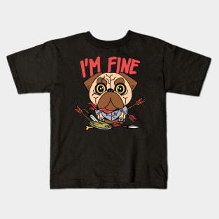 Warrior Pug Dog, Pug Wars Kids T-Shirt